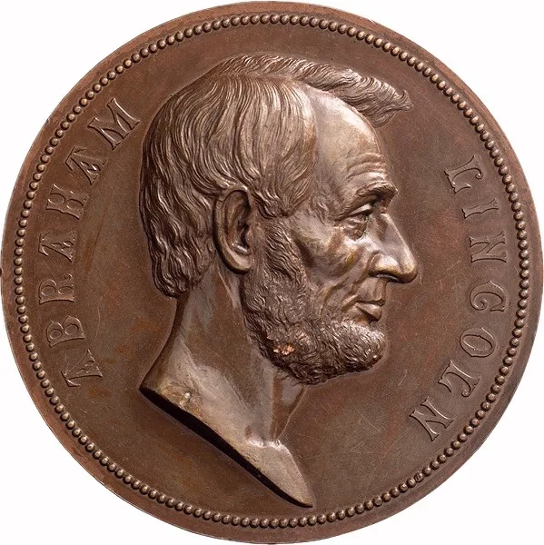 Exonumia, 1886, Lincoln; Inauguration/Assassination, Medal, CH. BU
