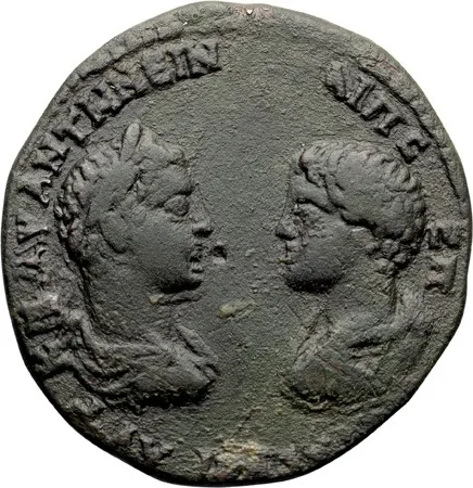 Caracalla and Geta. AE 35