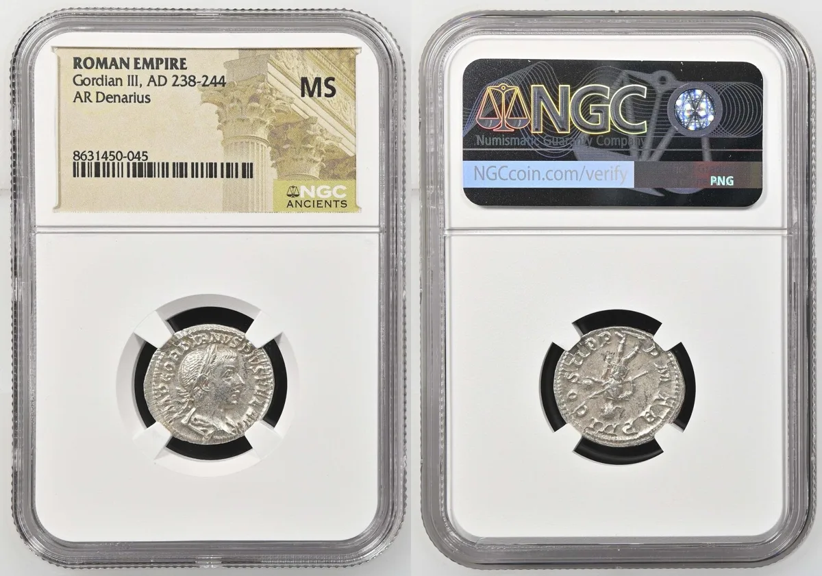 Denarius 238-244 AD Gordian III MS