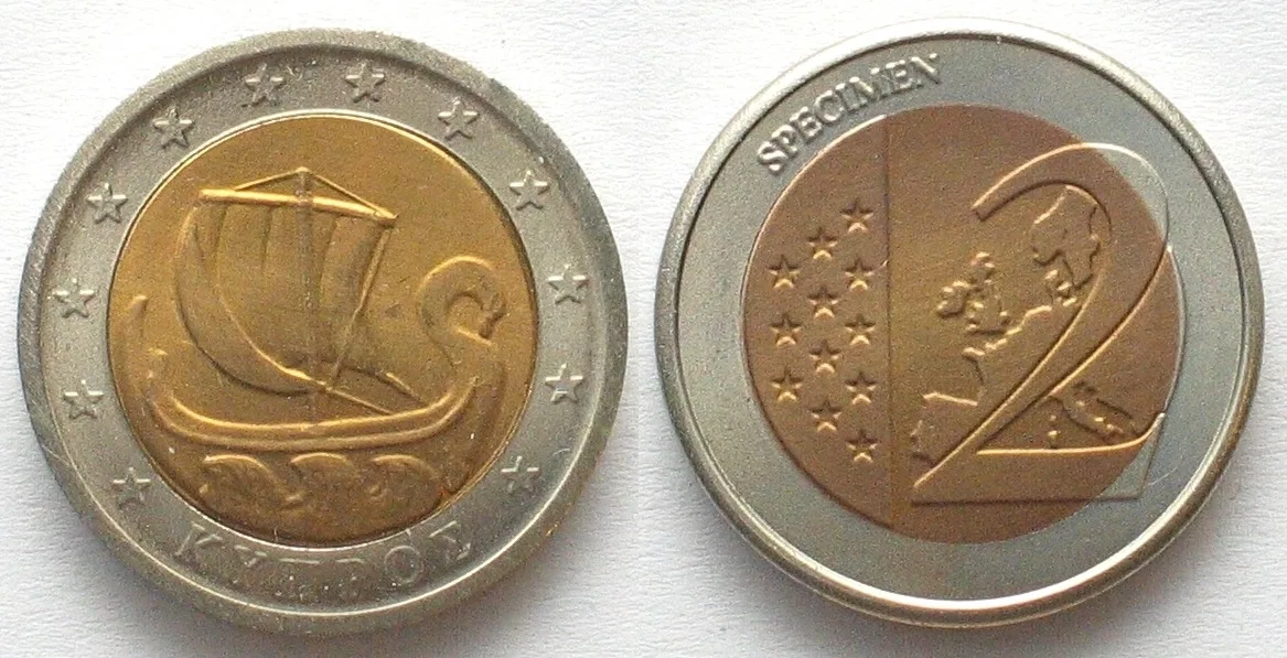 2006 CYPRUS - SPECIMEN 2 Euro ND(2006) UNC
