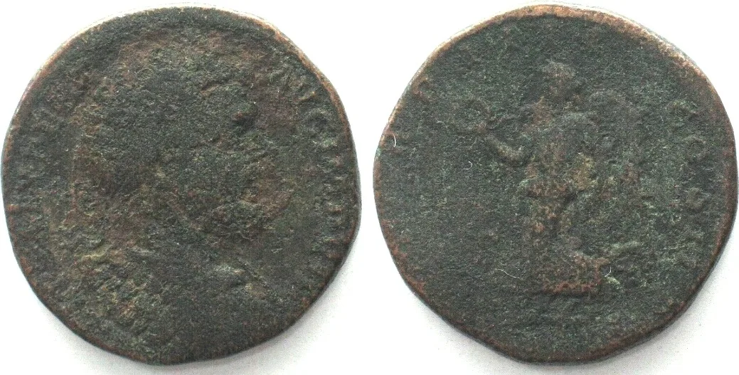 196 SEPTIMIUS SEVERUS (193-211 AD). AE Sestertius, 196, Rome mint, Victory, rare! aVF