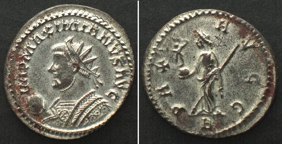 289-293 MAXIMIANUS I Herculius. BI Antoninianus, 289-293, B, Lugdunum mint, UNC!!!