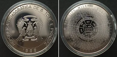 1999 ST. THOMAS and PRINCE ISLAND 2000 Dobras 1999 MILLENNIUM Cu-Ni Proof