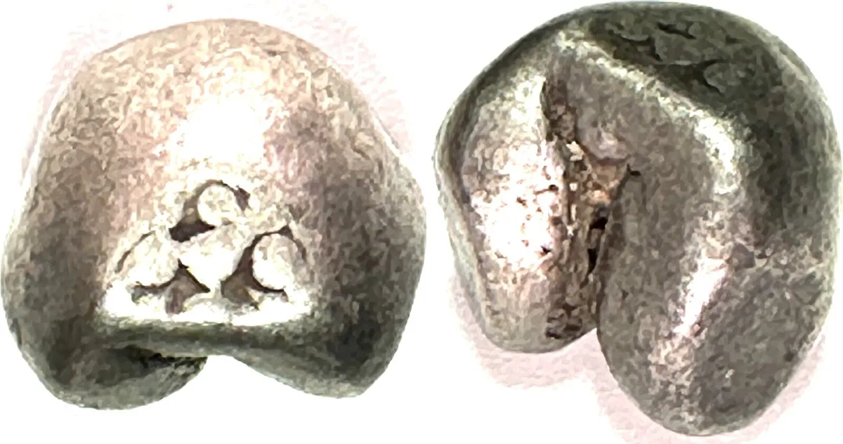 1824-1851 THAILAND Salung (1/4 Baht) RAMA III (1824-51) Ruang Puang, Pot Duang Bullet Coin F-VF