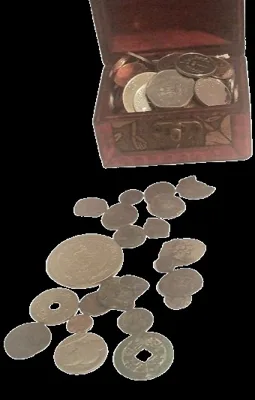 Treasure Box over 120+ Coins. Modern UNC, Medieval, Ancient Coins