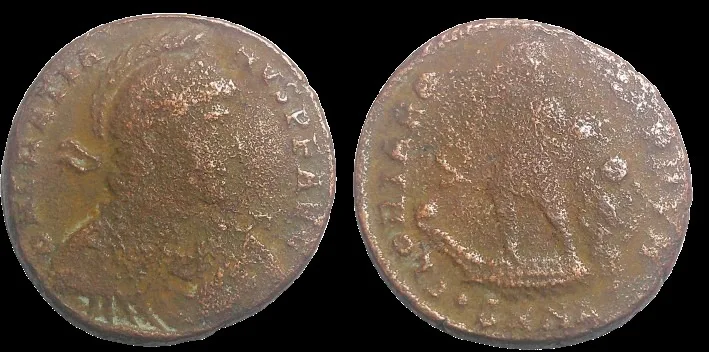 Gratian 367 to 383 AD (Struck 378 and 383 AD, AE 22mm 5gm, Nicomdia mint