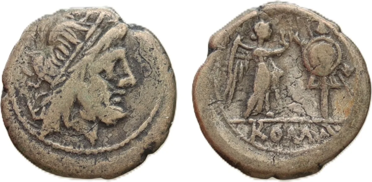 Anonymous AR Victoriatus. Rome, after 211 BC.