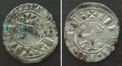 1152-1181 CHAMPAGNE & BRIE, County. Denier HENRY I, 1152-1181, silver aXF! EF-
