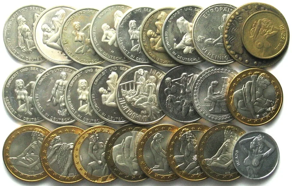 1989-2002 EROS IN NUMMIS Collection of 26 brothel & satyrical 1990s EF-UNC
