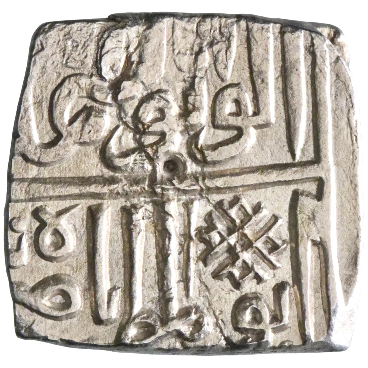 Malwa: Nasir Shah (1500-1510), silver 1/2 tanka (5.26g), AH 906-916 (1500-1510 CE).