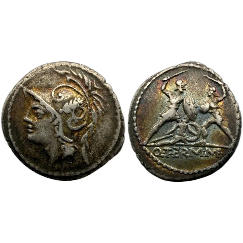 Q. Minucius Thermus M.f. Denarius - Battle Scene