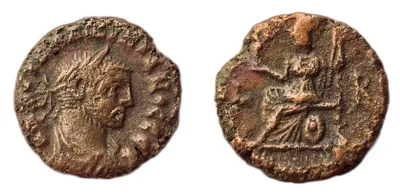 Potin Tetradrachm - Diocletian - Alexandria - Seated Athena Reverse