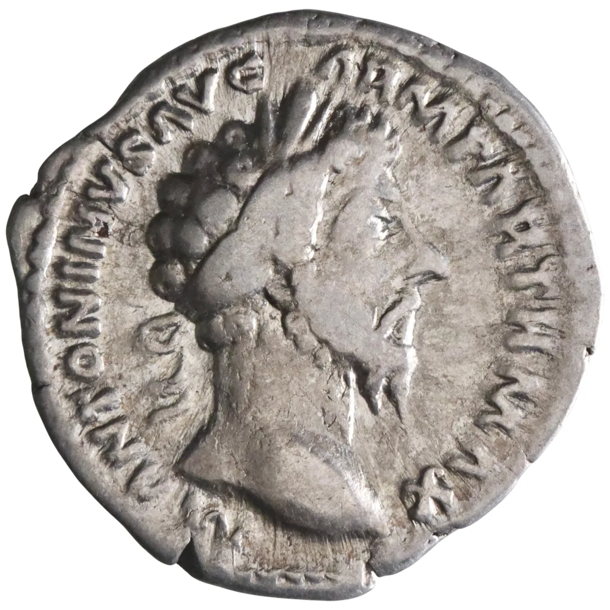 Roman: Marcus Aurelius (161-180), silver denarius (3.17g), Rome mint, 166-167 CE. Aequitas.