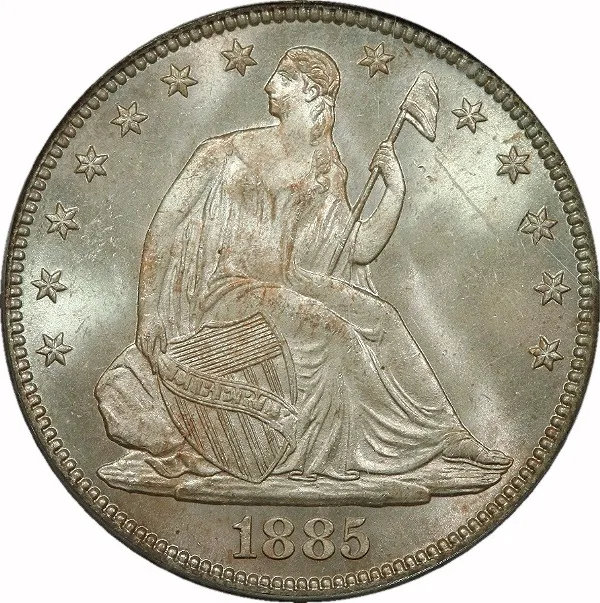 Seated 50¢, 1885, 50¢, MS65 , PCGS