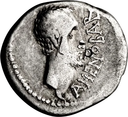 Cn. Domititius Ahenobarbus. Denarius