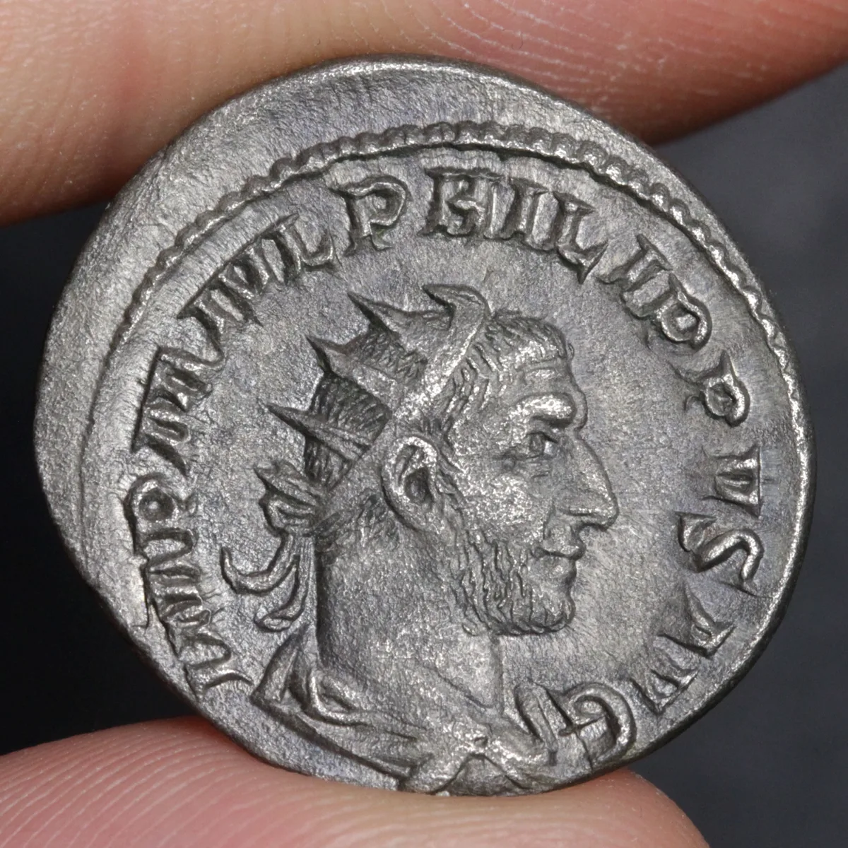 Philip the Arab Antoninianus 247AD Ancient Roman Empire Silver Coin - Cabinet Toning