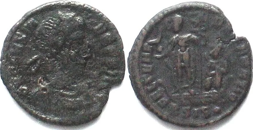 349 CONSTANS (333-350 AD). AE Half Maiorina, 349, ASIS, Siscia mint VF