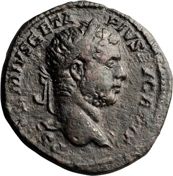 Geta as Augustus. Dupondius