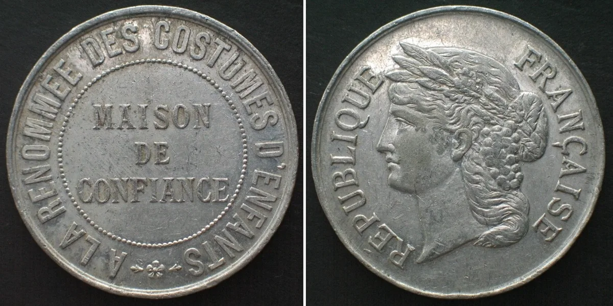 1810 FRANCE. Advert token about 1900, Alu 36mm AU