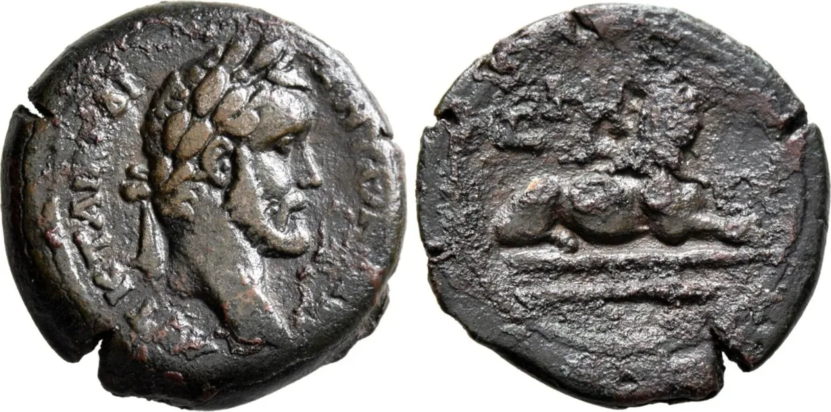 Antoninus Pius - Obol SPHINX! (ME2439)