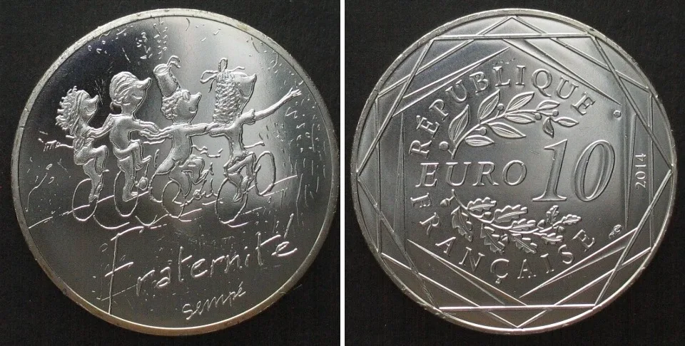 2014 FRANCE 10 Euro 2014 FRATERNITE silver UNC