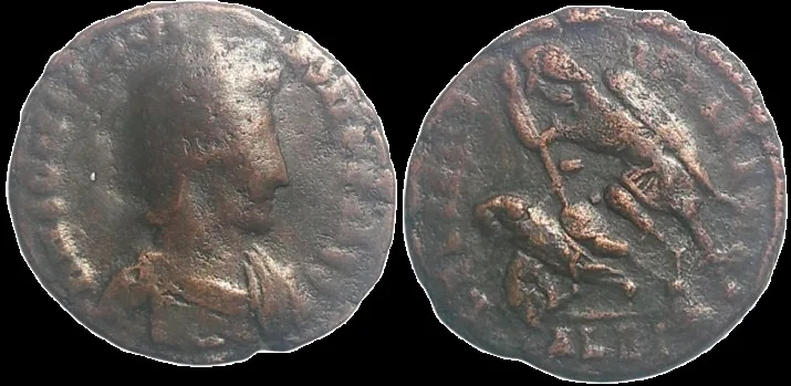 Constantius Gallus 351-354 AD, AE 17mm 2.83gm Follis Alexandria