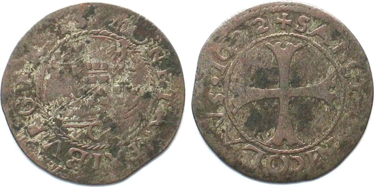 1622 Swiss FREIBURG Batzen 1622 billon VF