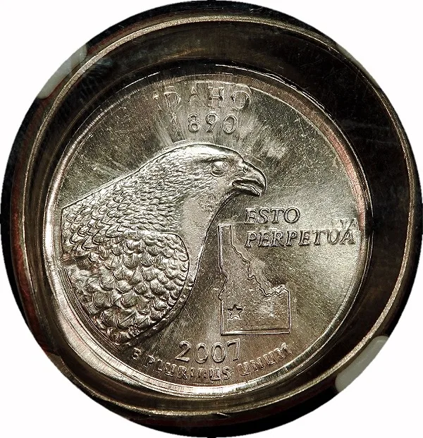 Washington 25¢, 2007, Obverse/Reverse Die cap. "Cup and saucer"., 25¢ , NGC, MS66/67 (2 Coins)