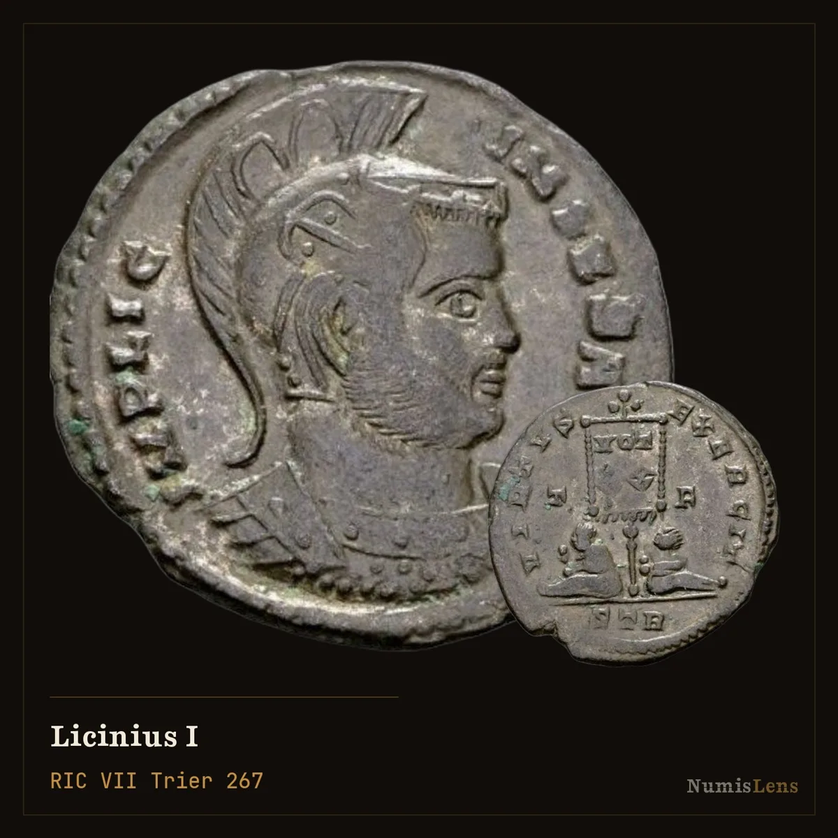 Licinius I - Nummus, VIRTVS EXERCIT, Trier