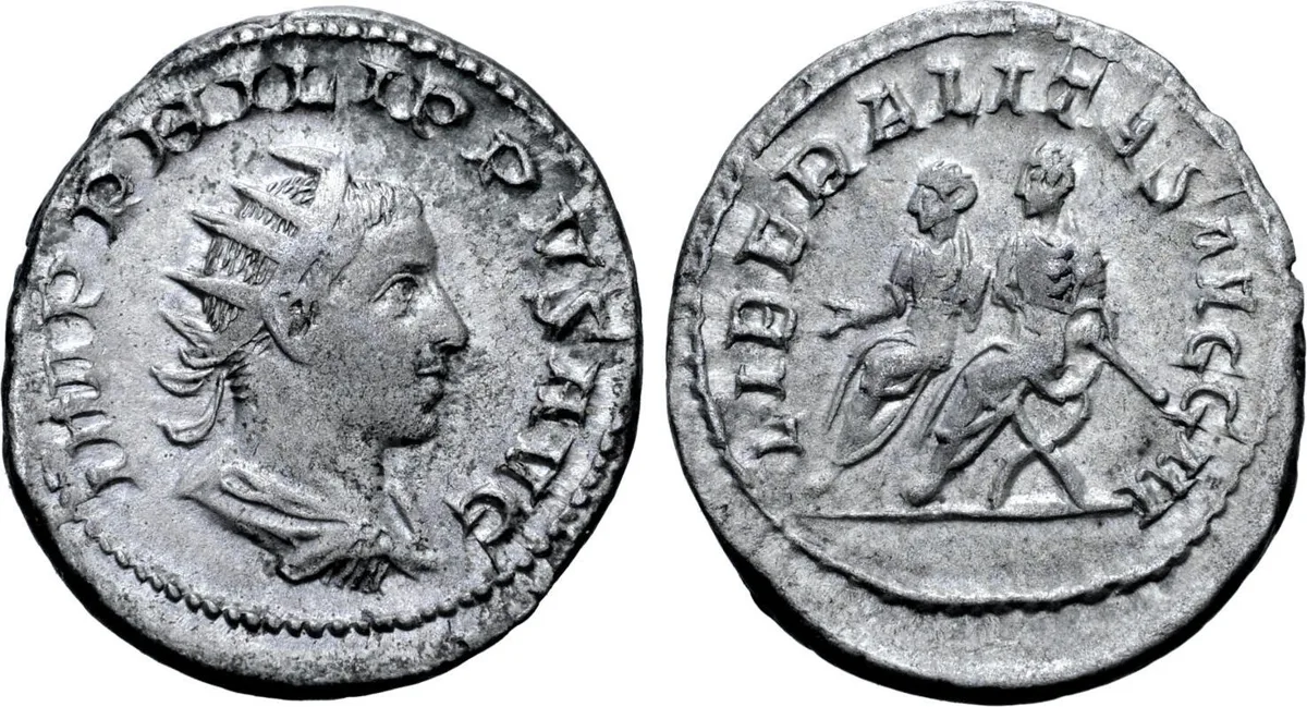Philip II AR Antoninianus. Rome, AD 247-249.