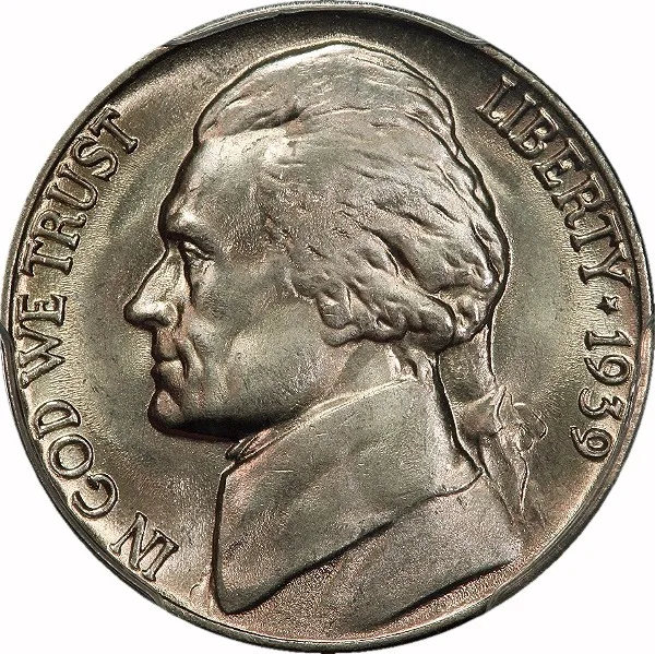 Jefferson Nickel, 1939, Doubled Monticello, 5¢, MS66 FS, PCGS