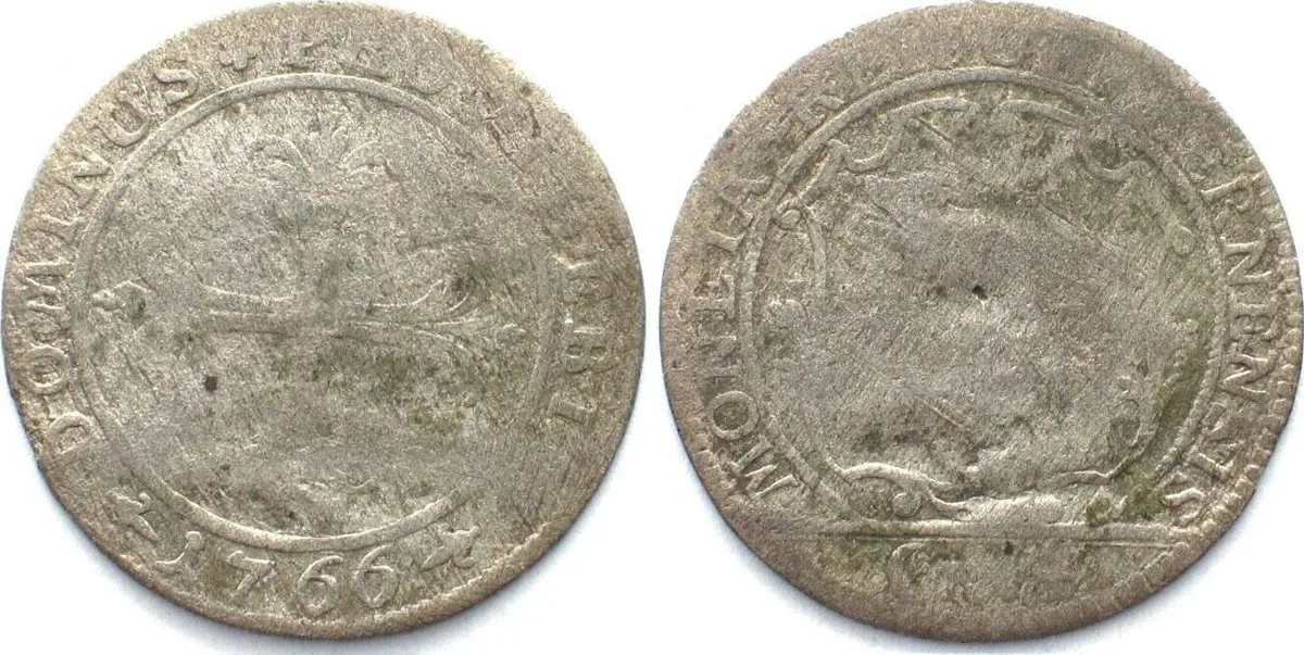 1766 Swiss Cantons BERN. Batzen 1766 billon VERY SCARCE! F