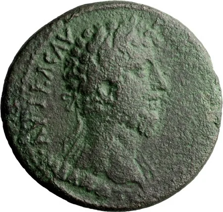 Marcus Aurelius and Lucius Verus. AE 35