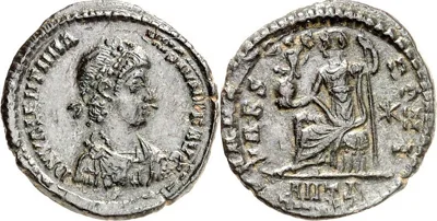 Valentinian II AD 375-392, Æ Nummus (Centenionalis). Antioch, 4 Off., AD 378/383
