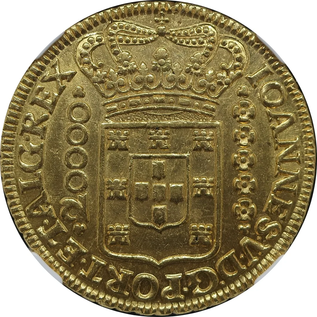 Brazil Joao V AV 20000 Reis MS62 - Vila Rica Mint