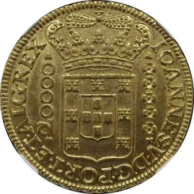 Brazil Joao V AV 20000 Reis MS62 - Vila Rica Mint