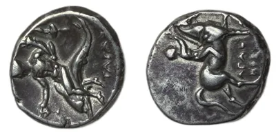 CALABRIA. Tarentum. Circa 272-240 BC. Didrachm or Nomos