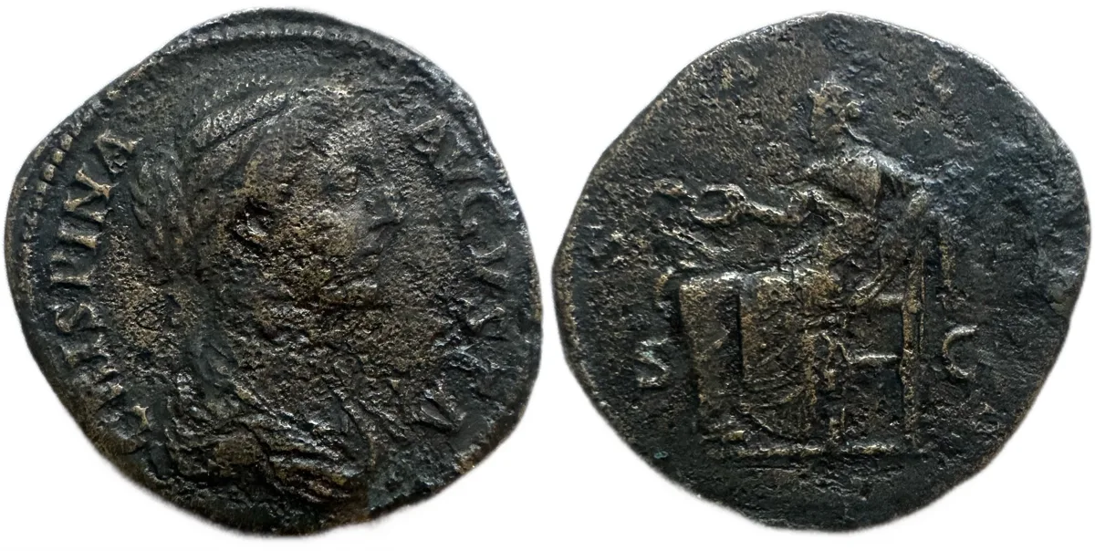 Crispina Augusta, 178-182 AD. Wife of Commodus