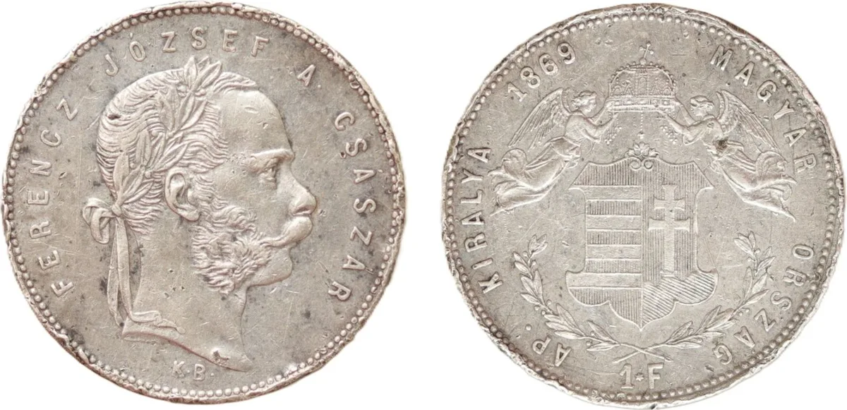 Hungary, Franz Joseph I 1 Forint 1869 KB