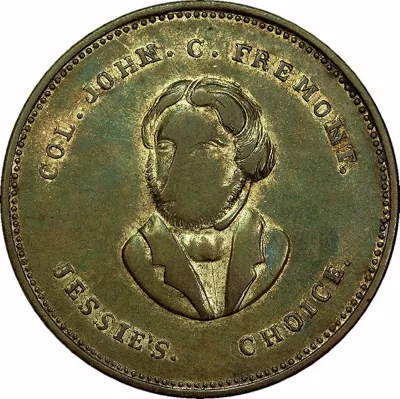 Exonumia, 1856, John C. Fremont Campaign Token, Token, VF30