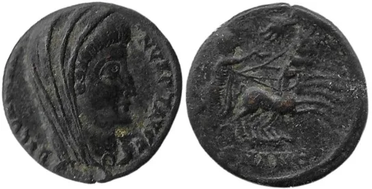Constantine I - Commemorative posthumous issue. AD 337 & 340, AE 15mm 1.45gm Antioch, VF