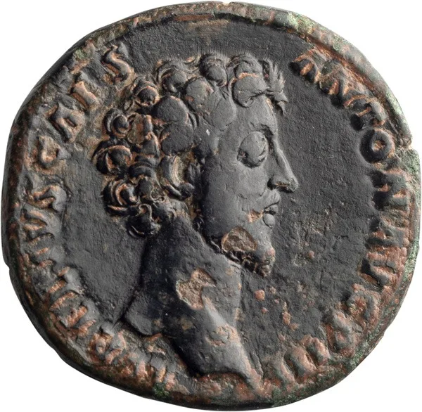 Marcus Aurelius as Caesar. Sestertius