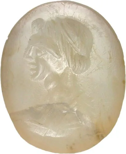 Roman Agate Intaglio of a Female Bust