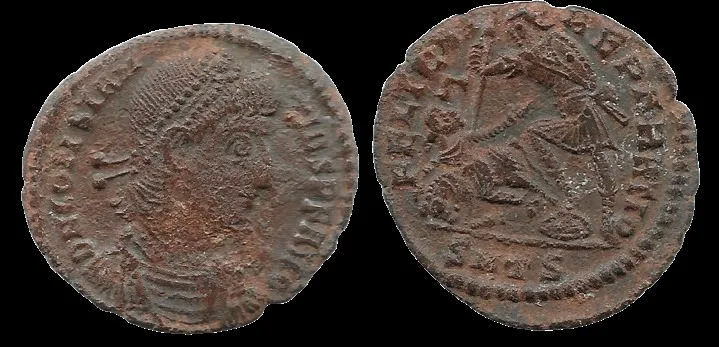 Constantius II (Struck 353–356 AD) AE 19mm 2.02gm Reduced Follis, Thessalonica, rated C3 "Great Deal"