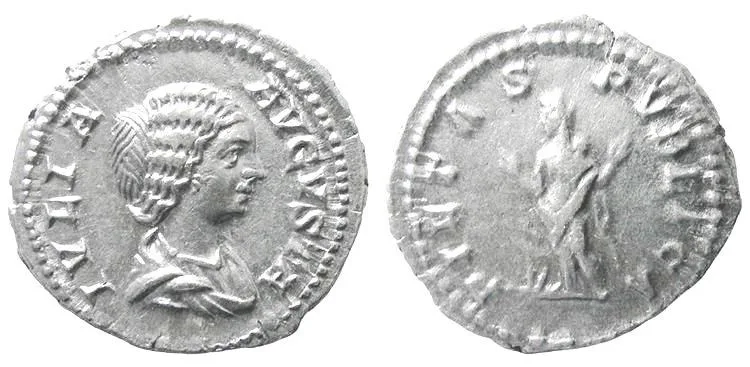 ROMAN EMPIRE, Julia Domna (Augusta). 193-211 AD (Struck 196-202 AD) AR 20mm 3.56gm Denarius,