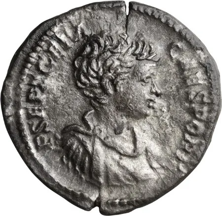 Geta as Caesar. Denarius