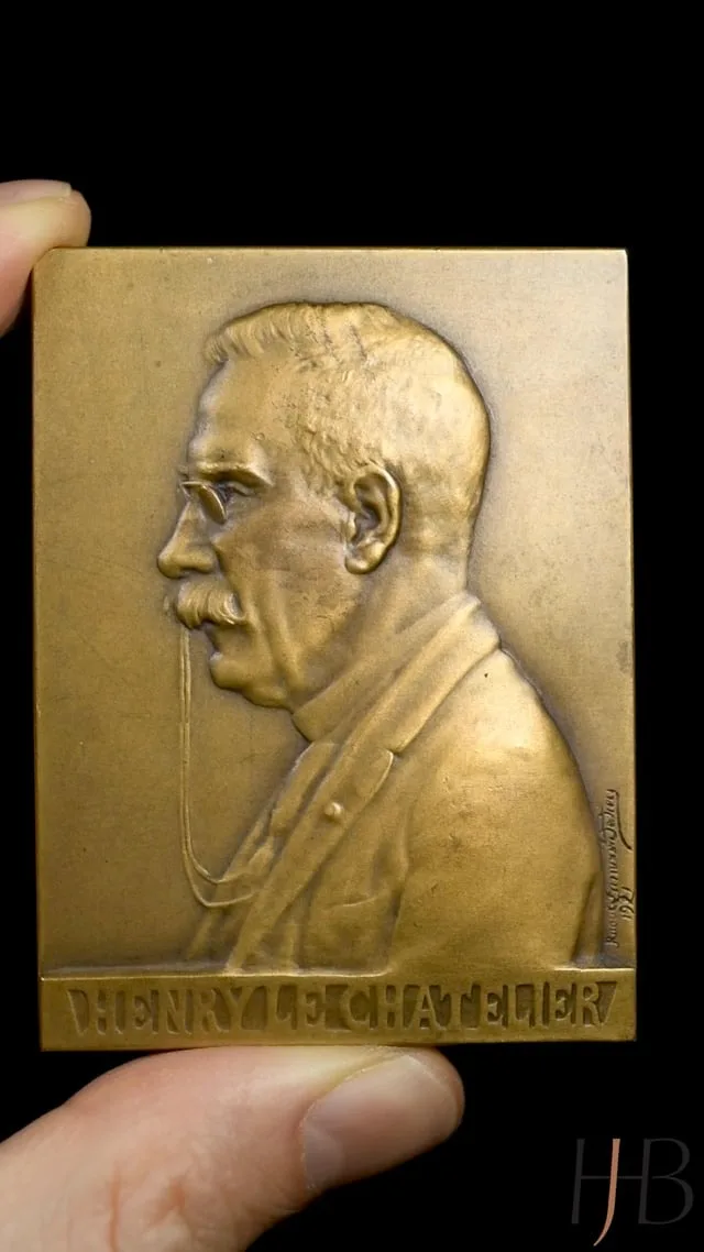 France, HOMMAGE TO HENRY LE CHATELIER, 1921, Medal, UNC
