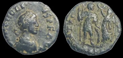 Honorius 395-401 AD (Struck 395 & 401 AD) AE 16mm 1.9gm Constantinople