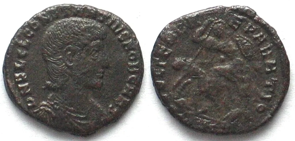 CONSTANTIUS GALLUS (351-354 AD). AE Follis, as caesar, FEL TEMP REPARATIO XF