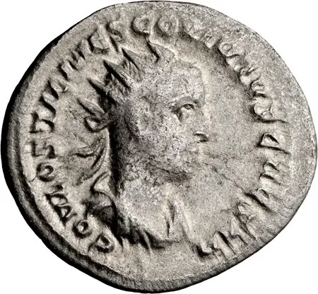 Hostilian as Caesar. Antoninianus